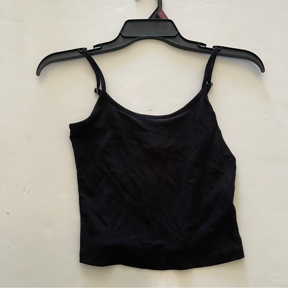 Black Two Piece Crop Top - Picture 3 of 5